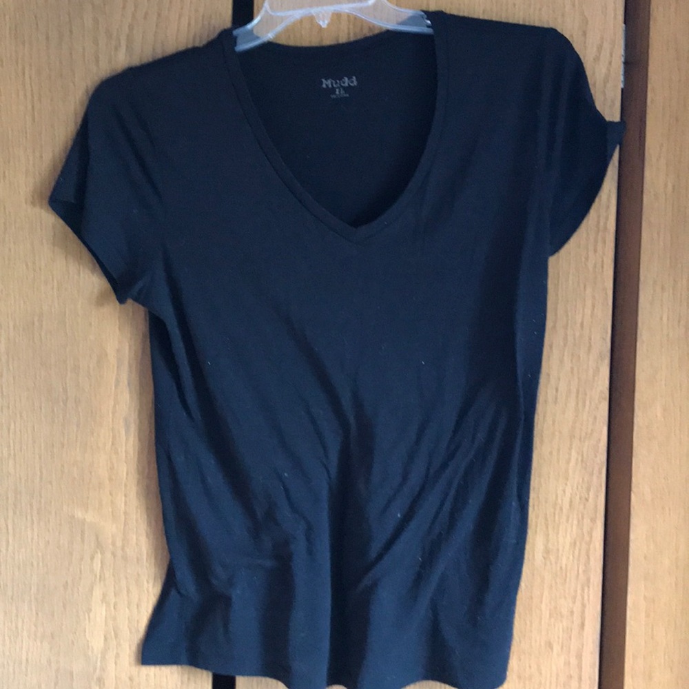 black vneck t-shirt